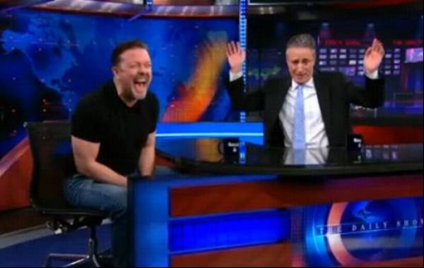 Ricky Gervais on 'The Daily Show': 'This is what I think I should apologize for about the Golden Globes: F*** all'